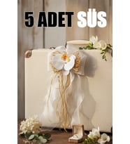 Bohça Süsü, Gelin Damat Çeyiz Düğün Nikah Nişan Konvoy Arabası Sünnet Kına Süsü 5 Adet