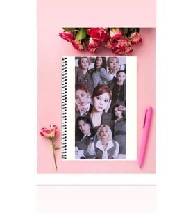 Twice Defter 1 Adet Özel Tasarım A4 Boyutu Telli Kareli Defter 21*29 Cm
