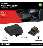 S-Dizayn Citroen C-Elysee Kol Dayama Kolçak ABS Vidalı Siyah 2012 Üzeri A+ Kalite (Karışık)