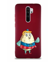 Xiaomi Redmi Note 8 Pro Soft Premier Kapak Bayan Puff Tasarımlı Silikon Kılıf - Mürdüm (Şeffaf)