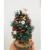 Kozalak Yılbaşı Sofra Masa Süsü, Melekli Christmas Süsü, Sofra Dekorasyonu