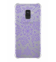 Samsung Galaxy A8 2018 Uyumlu Köşe Korumalı Antişok Kapak Nostalji Desen Tasarımlı Şeffaf Kılıf