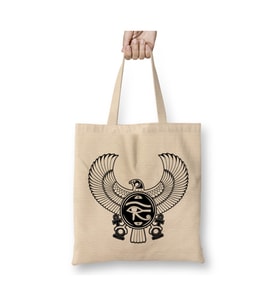 Mısır Mitolojisi Antik Mısır Eye of Horus Wadjet Bez Çanta Alışveriş Çantası Plaj Çantası (Beyaz)