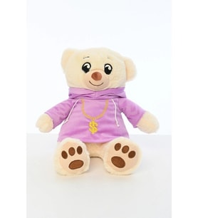 Peluş Swit Tişörtlü 40 Cm Ayıcık - Mavi Su Dünyası (Çok Renkli)