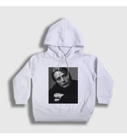 Presmono Unisex Çocuk Beyaz Pose Mads Mikkelsen Kapüşonlu Sweatshirt 555467tt (Beyaz)