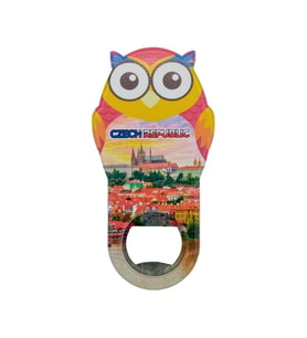 Çek Cumhuriyeti Temalı Baykuş Magnet Kapak Açacak (Karışık)