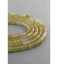 Akik Doğal Taş Parlak Sarı Küre Kesim 6x10mm Dizi [AA]