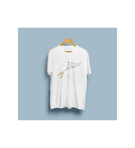 Oversize Küçük Prens Tasarımlı Unisex T-shirt