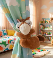 Sevimli Sarmaşık Peluş At Esnek Sarılma Tasarımı Dekoratif Kullanım Hediye