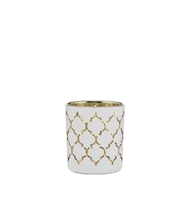 Vitale Cam Mumluk Beyaz-Gold 8 cm AK.JFHC6702450