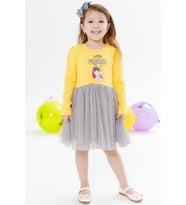 Breeze Kız Çocuk Elbise Unicorn Baskılı 1.5-5 Yaş, Sarı