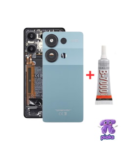 Redmi Note 13 Pro 4G Arka Kapak Pil Batarya Kapağı Kamera Lensli 23117RA68G Uyumlu + B700