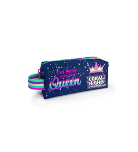 CORAL HIGH 22075 KIDS ÇOK RENKLİ LACİVERT TEK BÖLMELİ KALEM ÇANTASI