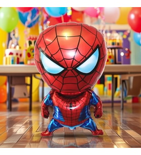 70 x 44 cm Folyo Balon Spider - Helyuma Uyumlu Parti ve Doğum Günü Balonu