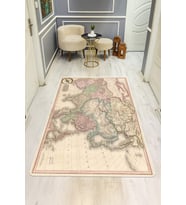 Modern Desenli Dijital Baskı Kaymaz Taban Halı H0289