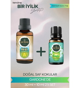 Relax 30 ML + Fresh 10 ML ( Oda Kokusu Aroma Terapi Buhurdanlık / Difüzör Yağı ) Set 2 Adet