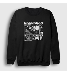 Presmono Unisex Siyah Poster Anime Dandadan Sweatshirt 513211tt