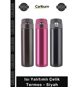 #Termos Sızdırmaz Isı Koruyan Paslanmaz Çift Katmanlı Vakumlu Dayanıklı Şık Çelik Termos Siyah