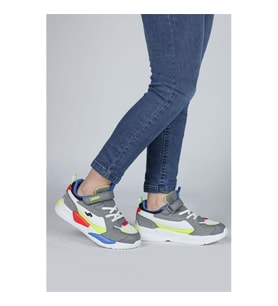 Jump 30058 Çocuk Sneaker Günlük Spor Ayakkabı GRİ BEYAZ