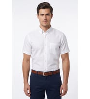 Erkek Klasik Tek Cepli %100 Cotton Kısa Kol Gömlek BGL-ST05624