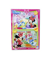 2 li DS 24 + 12 Parça Minnie Mouse Puzzle Yapboz