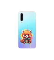 Huawei P30 ile Uyumlu Splash Tilki Tasarımlı Şeffaf Silikon Kılıf