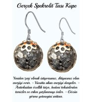 Sertifikalı Spekrolit Taşı Doğal Taş Küpe (Çok Renkli)