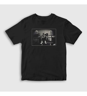 Presmono Unisex Çocuk Siyah Studio Rapper NF T-Shirt 305202tt