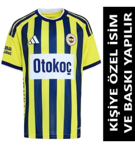 Fenerbahçe Forma 2026/2027 Sezon KİŞİYE ÖZEL İSİM VE NUMARA BASKILI Yetişkin Futbol Forması PP20 (Sarı-Lacivert)