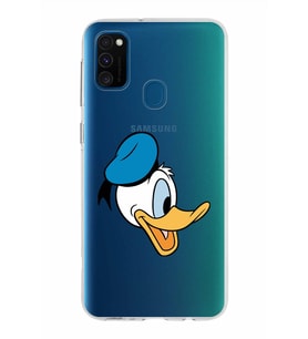 Samsung Galaxy M30s Kapak Donald Duck Tasarımlı Şeffaf Silikon Kılıf