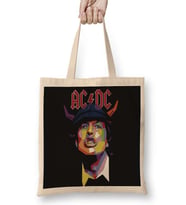 Banda Ac Dc Rock Müzik Grubu Bez Çanta Uzun Saplı