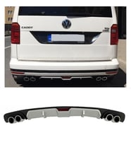 Vw Caddy Gri Difüzör 4 Krom Egzoz Görünümlü Difizör Arka Ek Body Kit