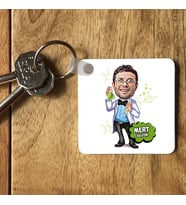 Kişiye Özel Kimyager Karikatürlü Anahtarlık