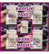 Bayram Harçlık Kesesi - KARIŞIK SET ( 5 ADET ) Ramazan Bayramı (Ham)