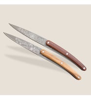 2 Deejo Paring Knives, Olive and Coral Wood / Blossom Bıçak Seti (Karışık)