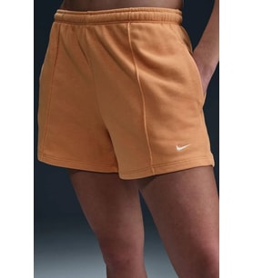 Nike Sportswear Chill Terry Mid Rise 4" French Terry Slim Fit Short Kadın 10 cm Pamuklu Şort Turuncu