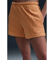 Nike Sportswear Chill Terry Mid Rise 4" French Terry Slim Fit Short Kadın 10 cm Pamuklu Şort Turuncu