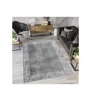 Rovigo Home Dijital Baskı Yıkanabilir Kaymaz Taban Salon Halısı RVG0578 (Gri)