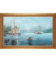 ALTIN ÇERÇEVELİ PASPARTULU TABLO CR450