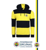 Fenerbahçe Orijinal Lisanslı Sarı Lacivert Kapüşonlu Sweat