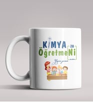 Kişiye Özel Kimya Öğretmeni Temalı Beyaz Renk Kupa Bardak 7