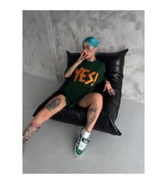 YES BASKILI YEŞİL Unisex T-Shirt (ATLANTİK-SOHO ANTRASİT)