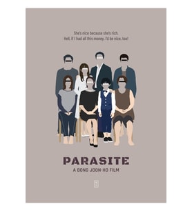 Parazit Tablo Ahşap Poster Dekoratif