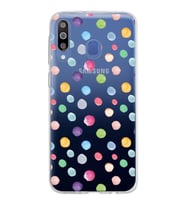 PrintiFy Samsung Galaxy M30 ile Uyumlu 1mm Slim Fit Water Color 6 Baskılı Şeffaf  Kılıf