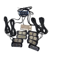 17 fonksiyonlu çakar lamba 12-30v 24 led 8 adet kırmızı*mavi set / LAPA548