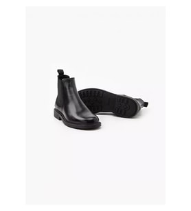 Amos  Leather Mod Chelsea Boots Full Black
