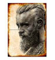 Vikings Ragnar Modern Ahşap Tablo 70cmX 100cm