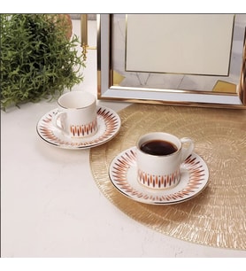 Porser Palm 4 Parça Kahve Fincan Takımı