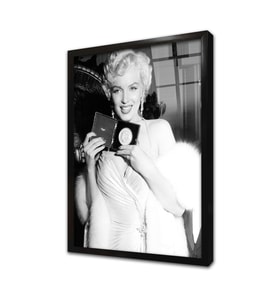 Marilyn Monroe Çerçeveli Cam Tablo