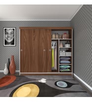 Kenzlife gardırop sürgülü kapaklı kapılı 200 papatya cvz gardolap dolap (Karışık)
